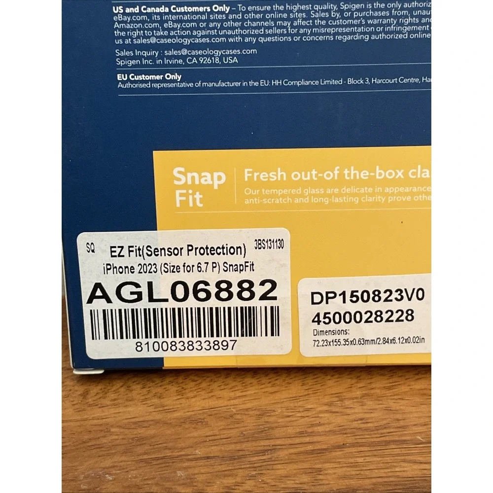 Caseology Tempered Glass Screen Protector 2‎ pack SnapFit iPhone 15 ProMax
